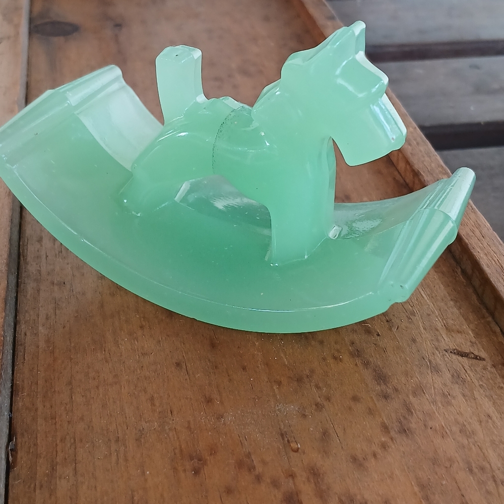 Vintage Jadeite Scottie Dog Ink Blotter